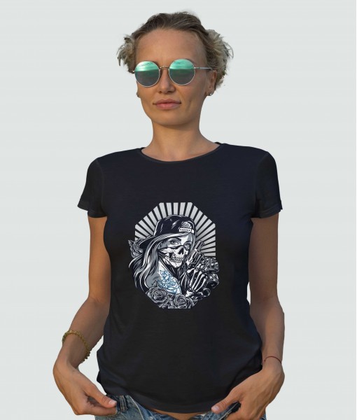 Дамска тениска с щампа Готика Woman bandida - TShirtArtShop.com